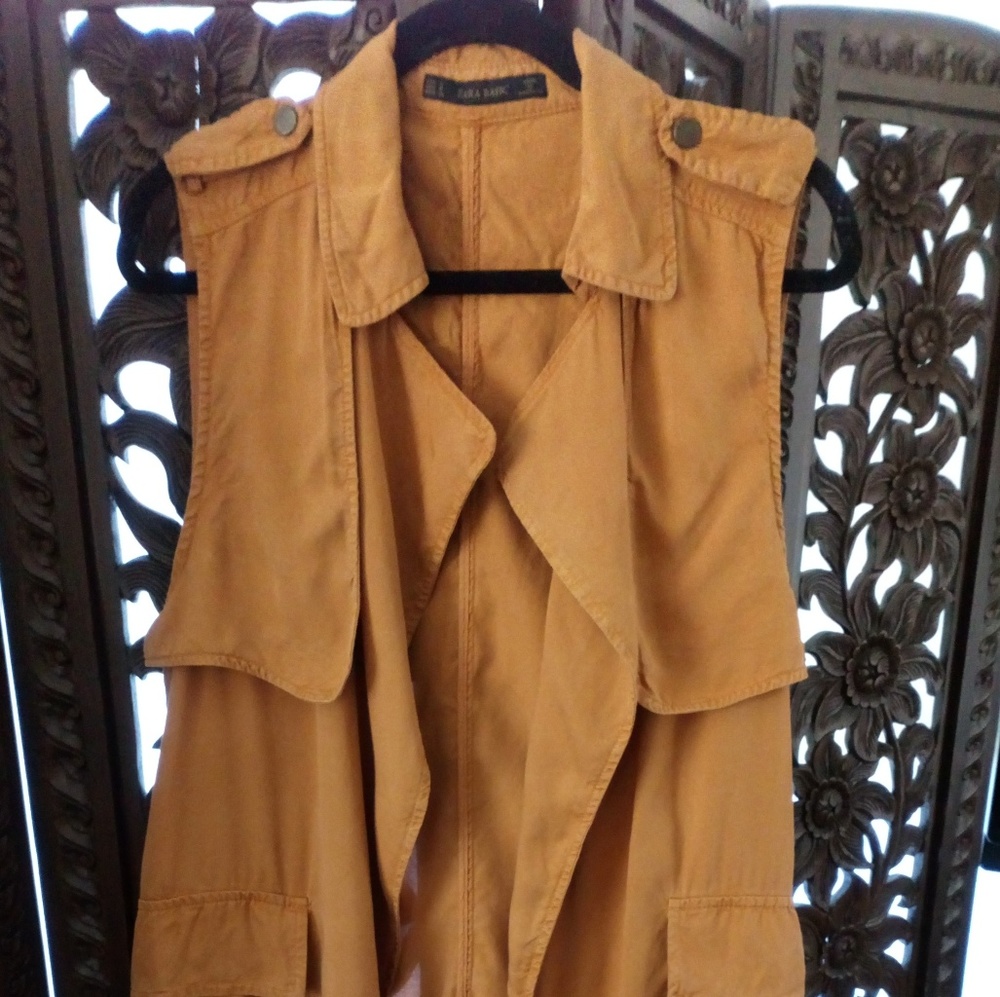 Zara sleeveless duster vest
